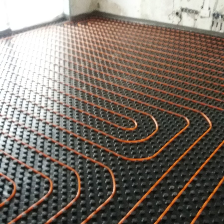 Podlahové kúrenie — realizácia